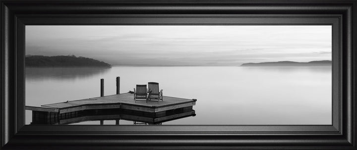 18x42 Black &amp; White Water Panel XI By James McLoughlin - Dark Gray
