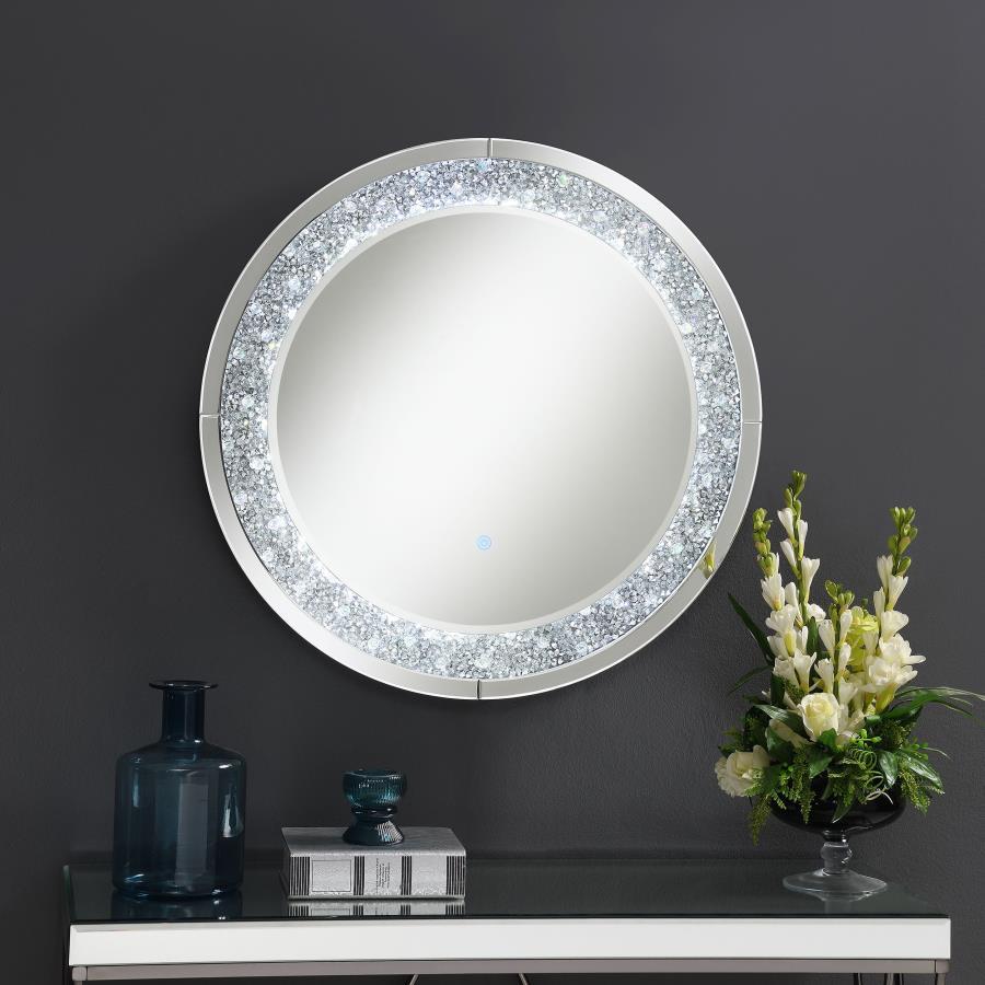 Lixue - Round Wall Mirror LED Lighting - Silver