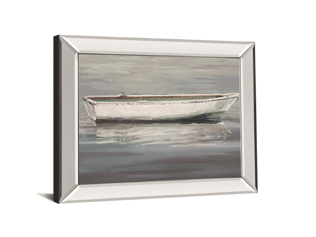 Gentle Anchorage By Mark Chandon - Mirror Framed Print Wall Art - Dark Gray