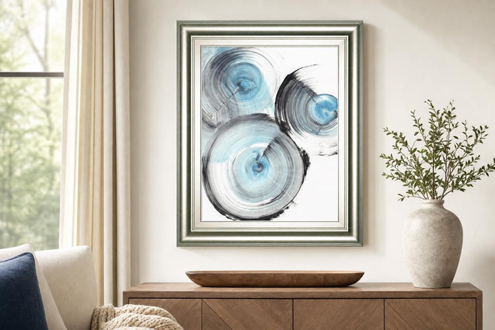 22x26 Ripple Effect II By Ethan Harper - Light Blue