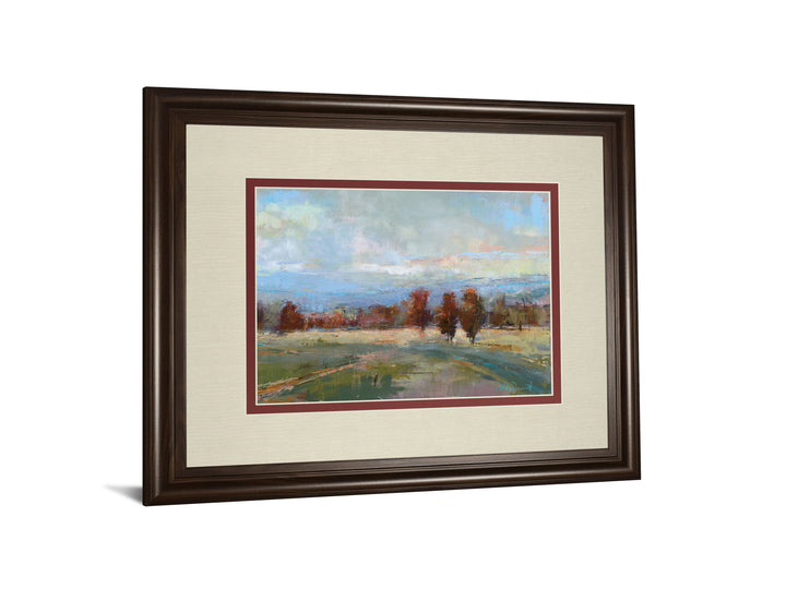 River Run By Louis Bourne - Framed Print Wall Art - Light Blue