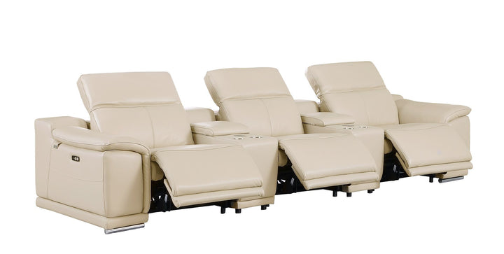 9762 - 5-Piece Modular Power Reclining Sofa And Loveseat Set With 3 Power Recliners In