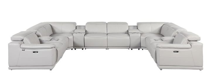 9762 - 12-Piece U-Shaped Sectional Sofa With 4 Power Recliners