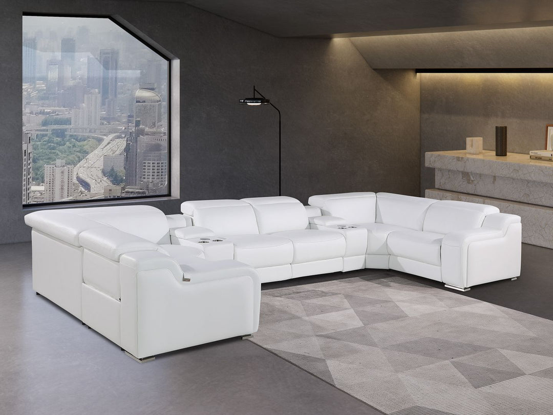 1116 - 8-Piece U-Shaped Sectional Sofa In With 2 Power Recliners & Power Headrests