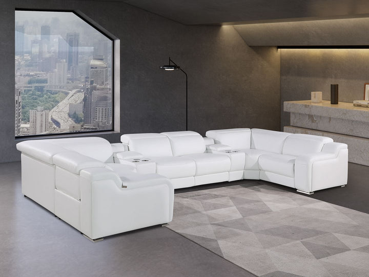 1116 - 8-Piece U-Shaped Sectional Sofa In With 2 Power Recliners & Power Headrests