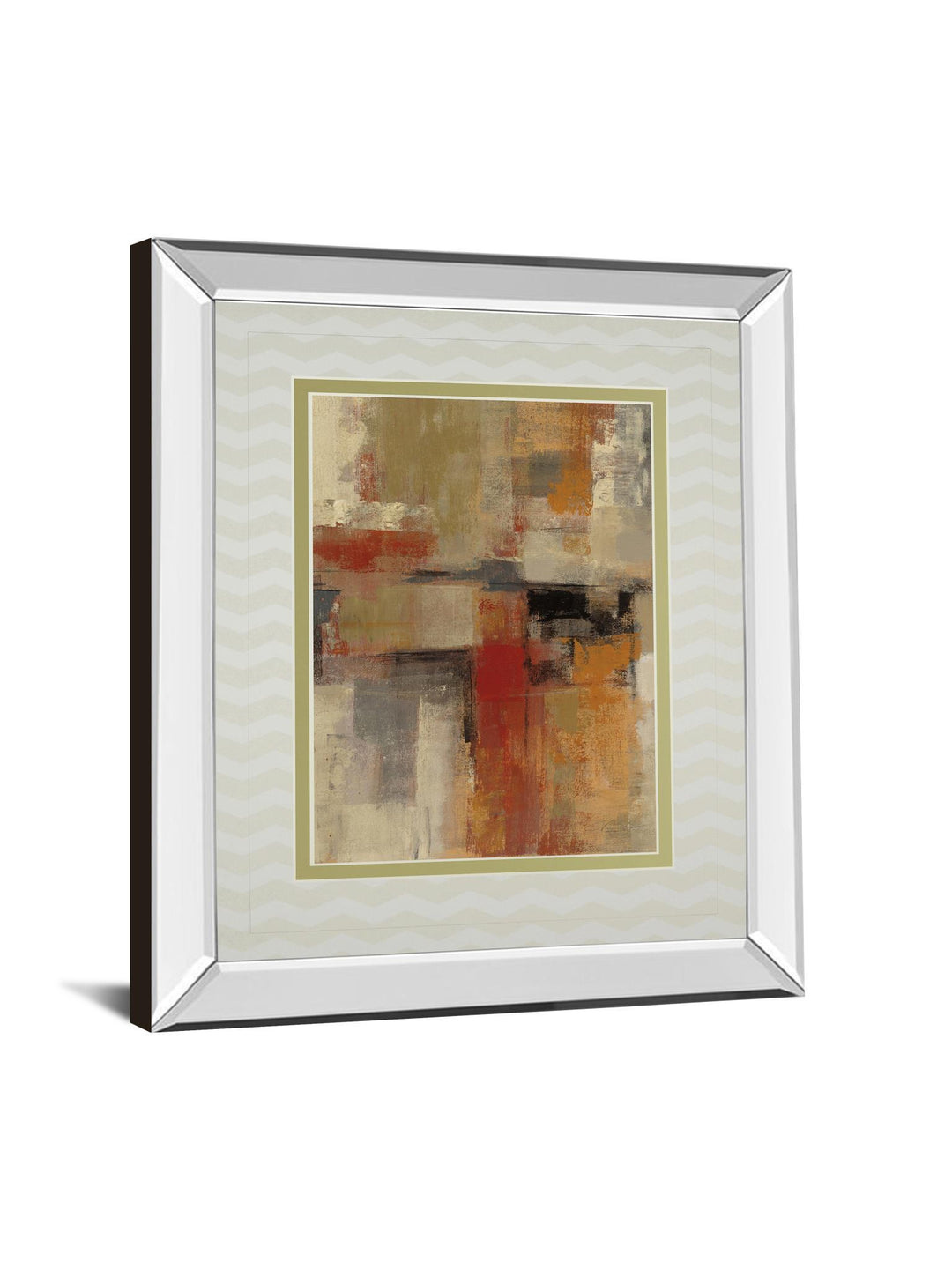 Intersection Crop I By Sylvia Vassileva - Mirror Framed Print Wall Art - Red