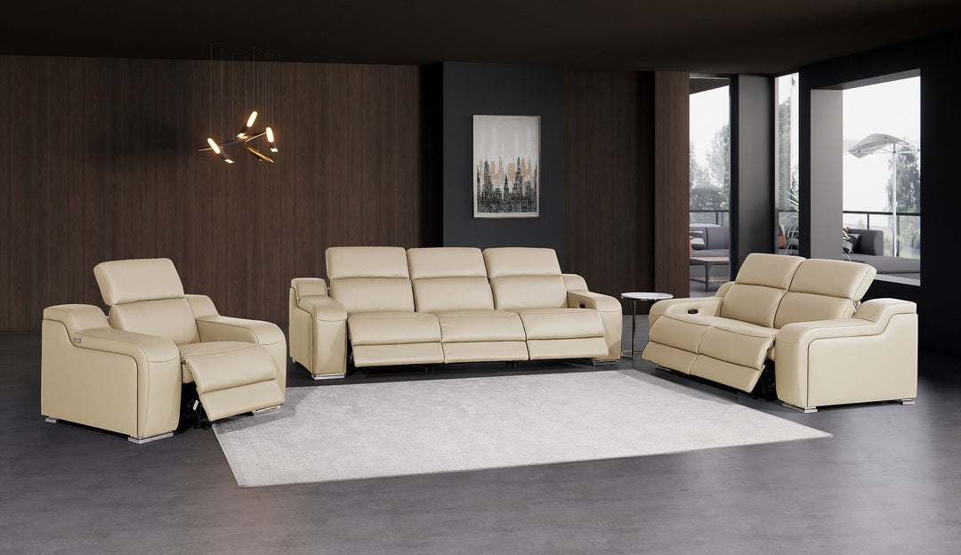 1116 - 6-Piece Modular Power Reclining Sofa, Loveseat &amp; Chair Set In With 6 Power Recliners &amp; Power Headrests