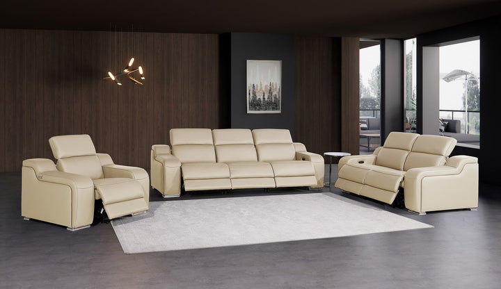 1116 - 6-Piece Modular Power Reclining Sofa, Loveseat &amp; Chair Set In With 6 Power Recliners &amp; Power Headrests