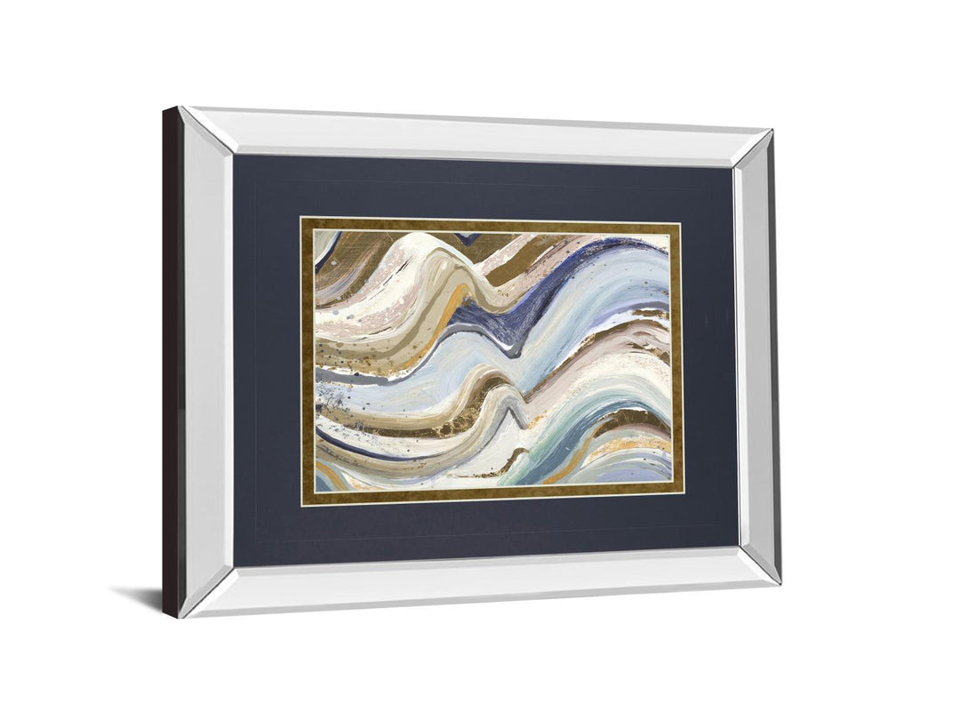 Earth Tone New Concept By Patricia Pinto - Mirror Framed Print Wall Art - Blue