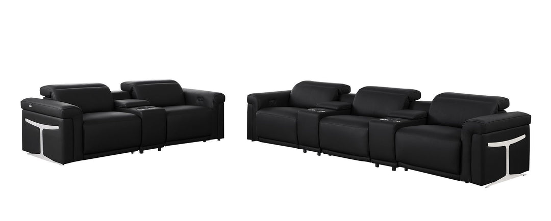 1126 - 8-Piece Modular Power Reclining Sofa &amp; Loveseat Set In With 5 Power Recliners &amp; Power Headrests