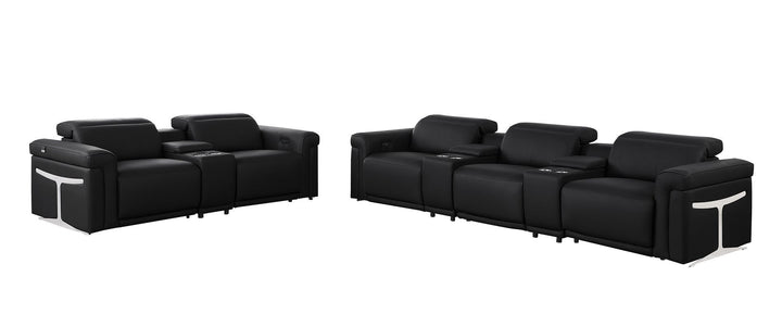 1126 - 8-Piece Modular Power Reclining Sofa &amp; Loveseat Set In With 5 Power Recliners &amp; Power Headrests