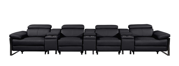 1246 - Modular Power Triple Reclining Triple Console Sofa With Power Reclining Headrests