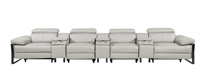 1246 - Modular Power Triple Reclining Triple Console Sofa With Power Reclining Headrests