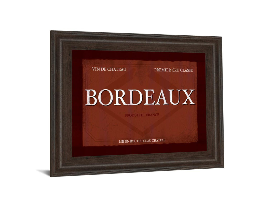 Bordeaux By Paola Viveiros - Framed Print Wall Art - Red