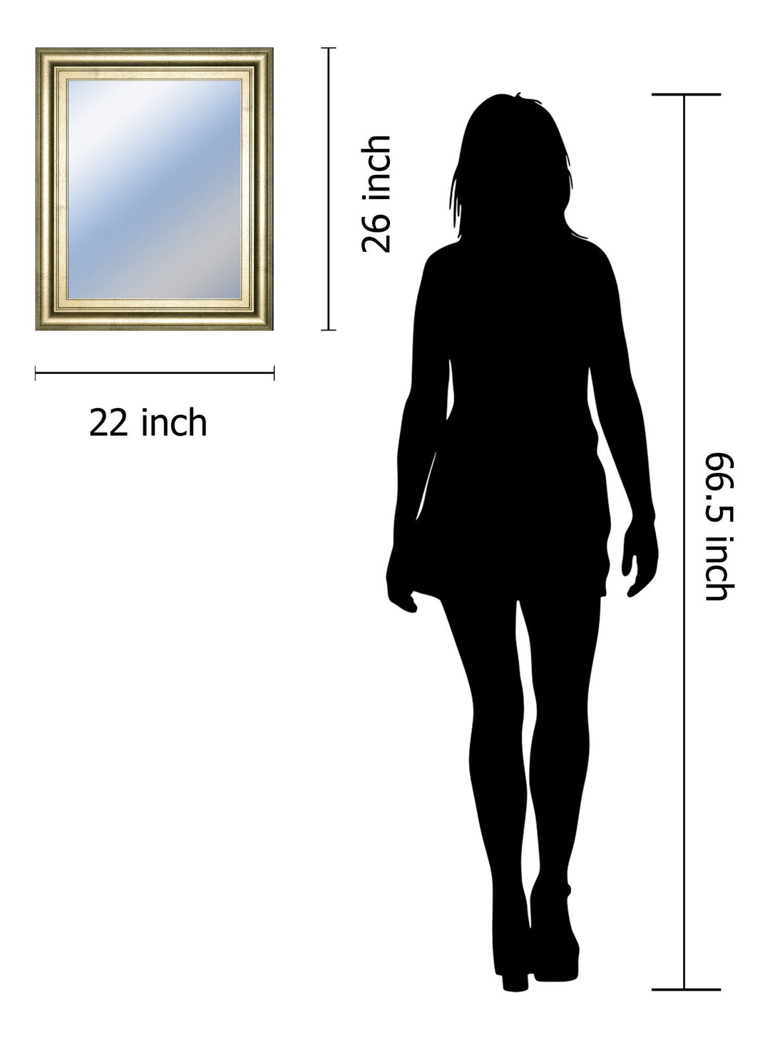 22x26 Decorative Framed Wall Mirror By Classy Art Promotional Mirror Frame 
