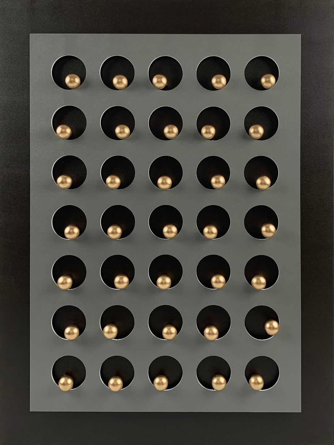 Golden Sphere Matrix - 36" x 48" Framed Wall Art