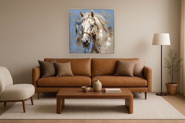 Golden Mane Majesty - 40" x 40" Framed Wall Art