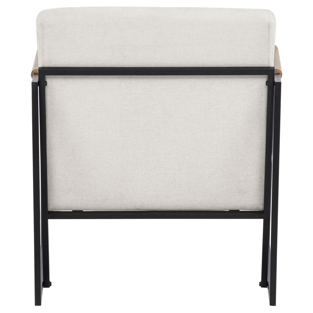 Monsen Fabric Upholstered Metal Frame Accent Chair Ivory