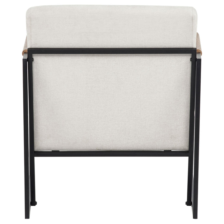 Monsen Fabric Upholstered Metal Frame Accent Chair Ivory