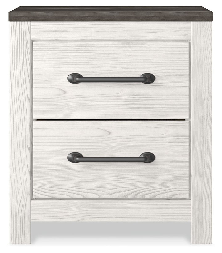 Gerridan - Two Drawer Night Stand - White / Gray