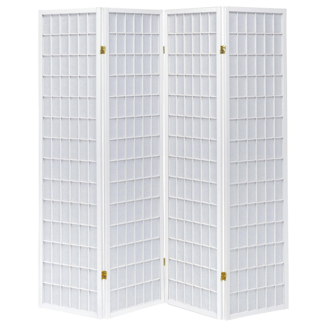 Roberto 4-Panel Room Divider Folding Shoji Screen White