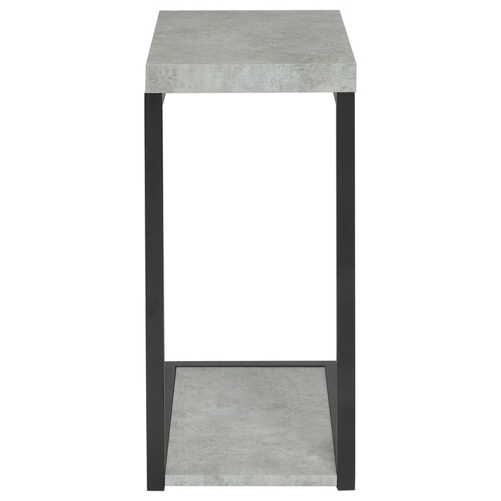 Beck Engineered Wood C-Shape Sofa Side Table Cement
