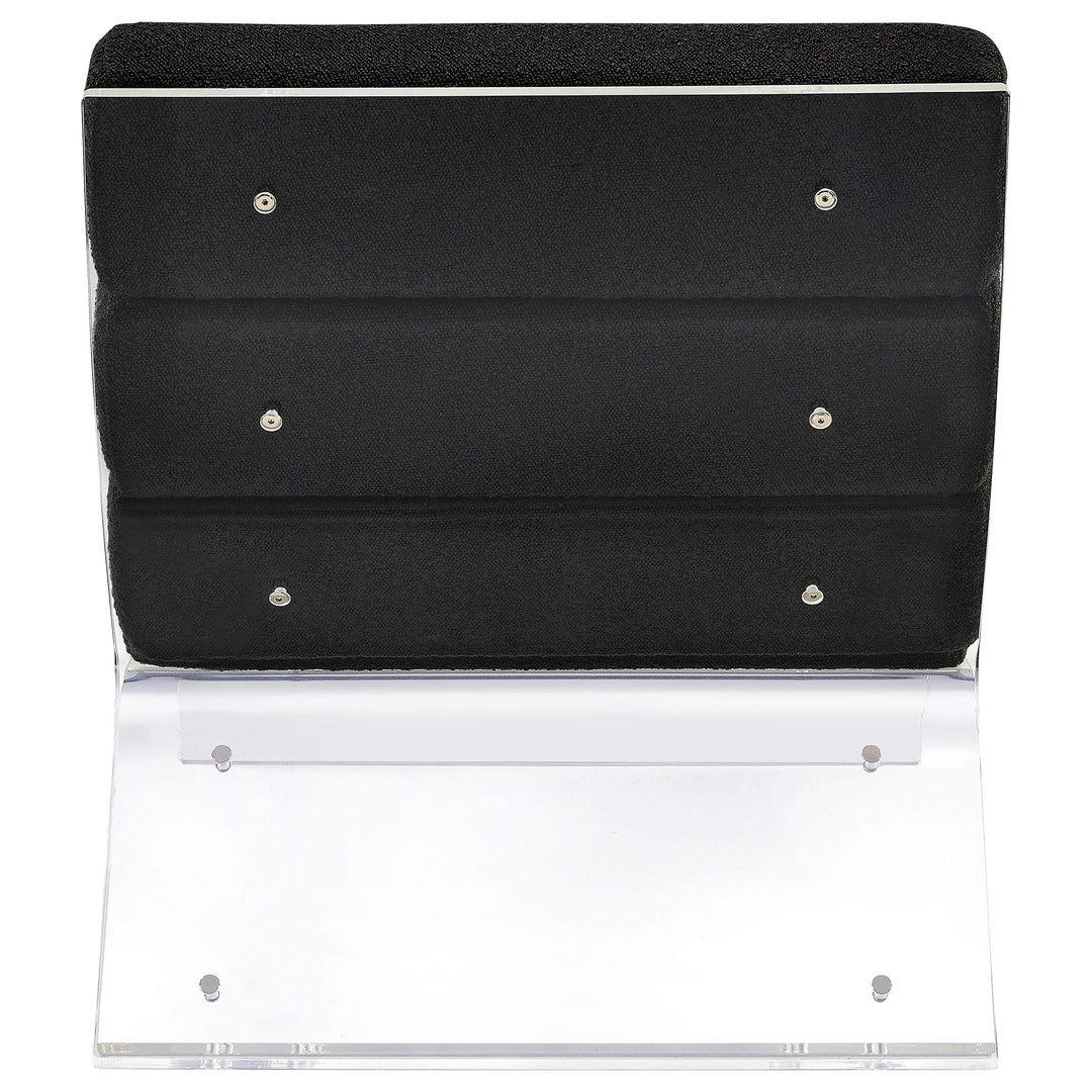 Serreta Boucle Upholstered Armless Acrylic Chair Black