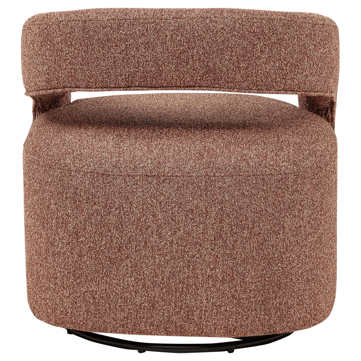 Westhill Boucle Upholstered Swivel Accent Chair Berry
