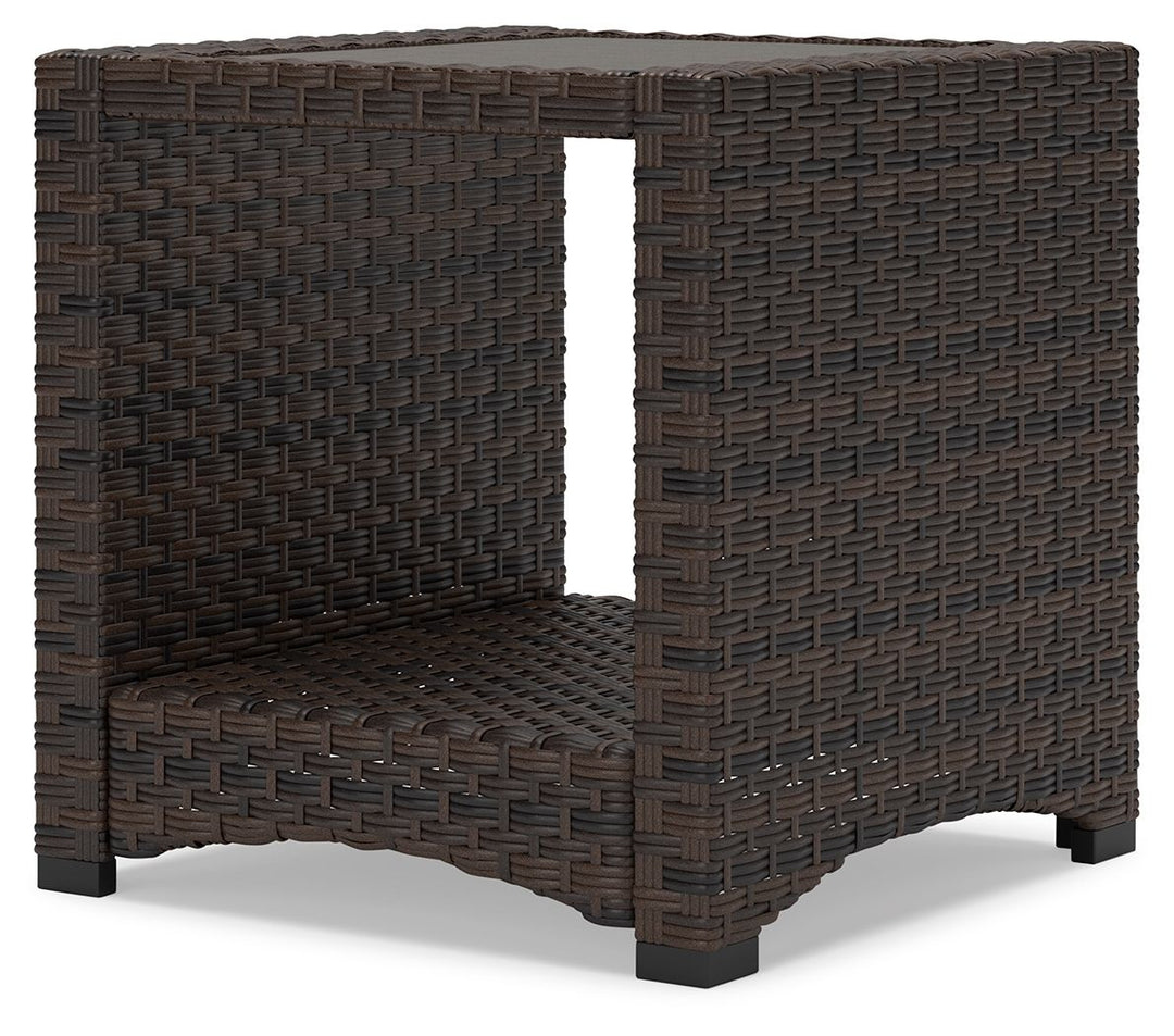 Windglow - Brown - Square End Table