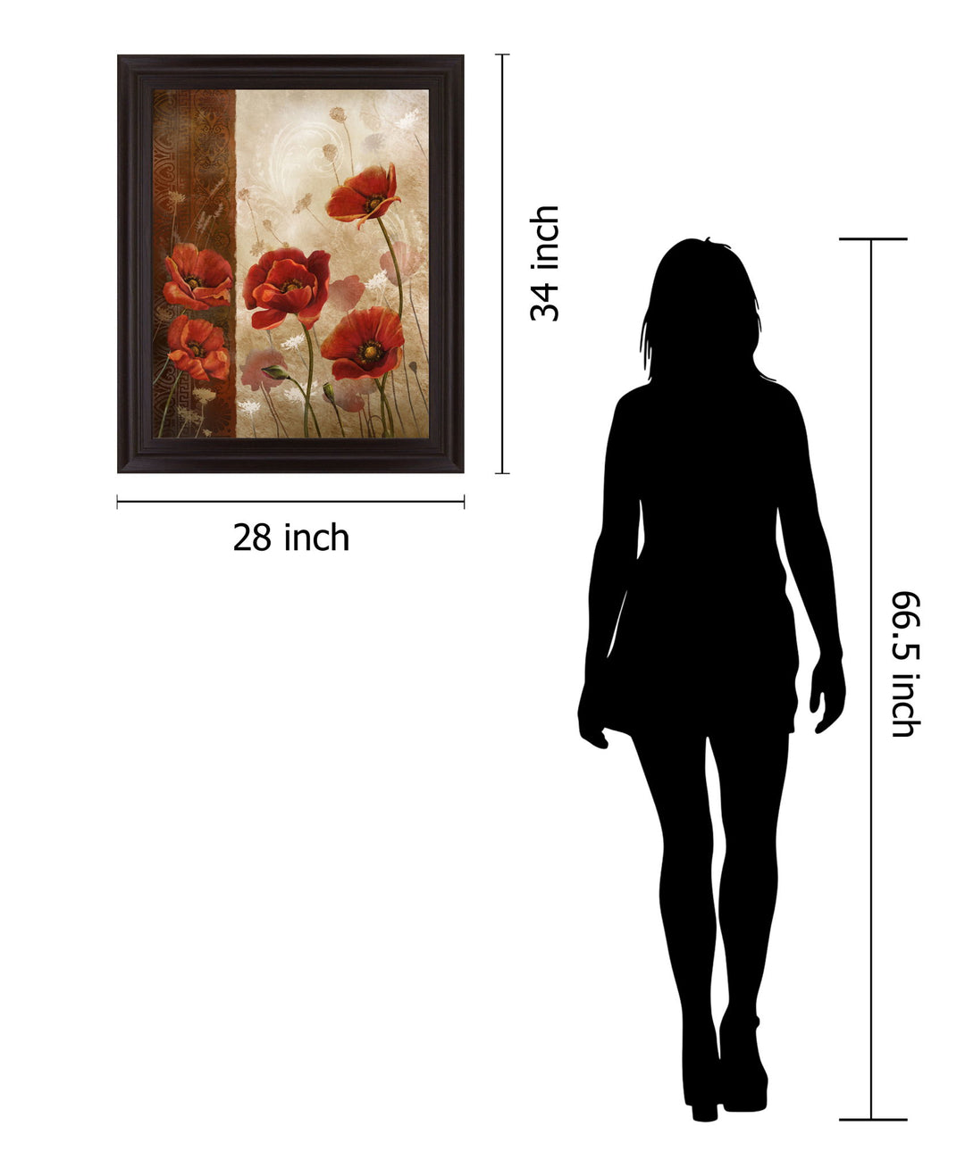 Crimson Solstice - 28" x 34" Framed Wall Art