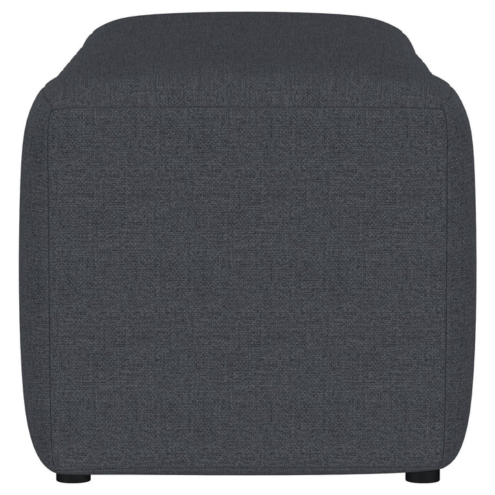 Summer Fabric Upholstered Tufted Accent Bench Charcoal