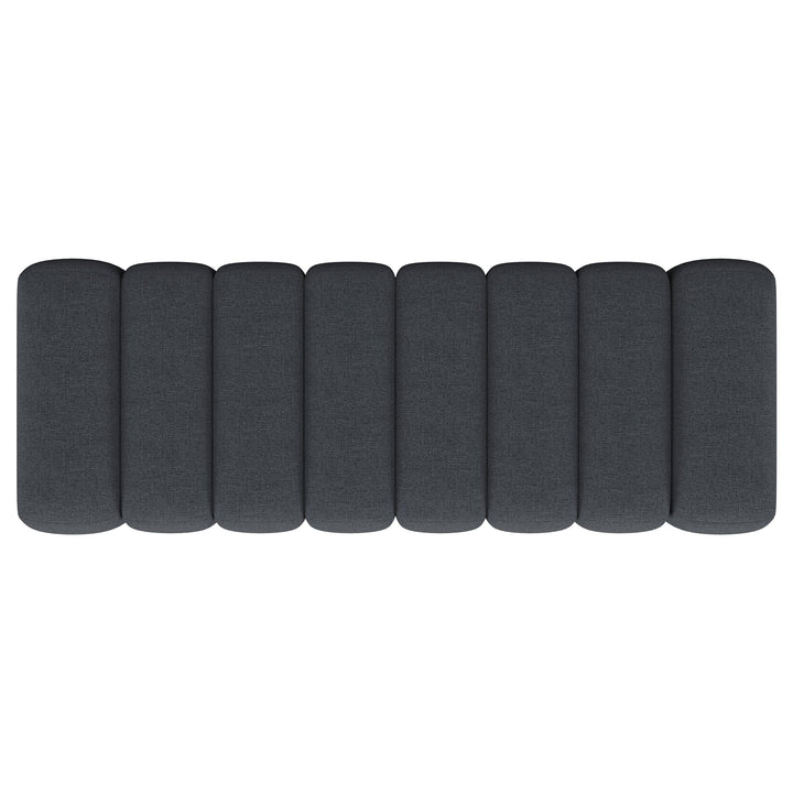 Summer Fabric Upholstered Tufted Accent Bench Charcoal