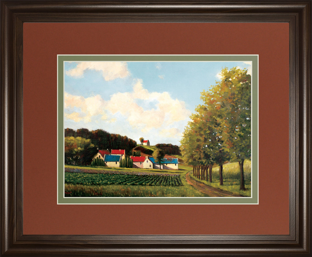 Little Farms By Pieter Molenaar - Framed Print Wall Art - Green