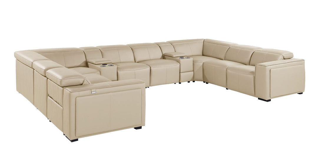 1224 - 10-Piece U-Shaped Sectional Sofa In With 4 Power Recliners &amp; Power Headrests