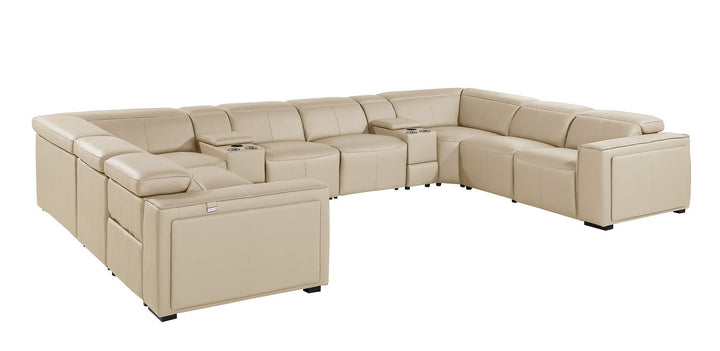 1224 - 10-Piece U-Shaped Sectional Sofa In With 4 Power Recliners &amp; Power Headrests