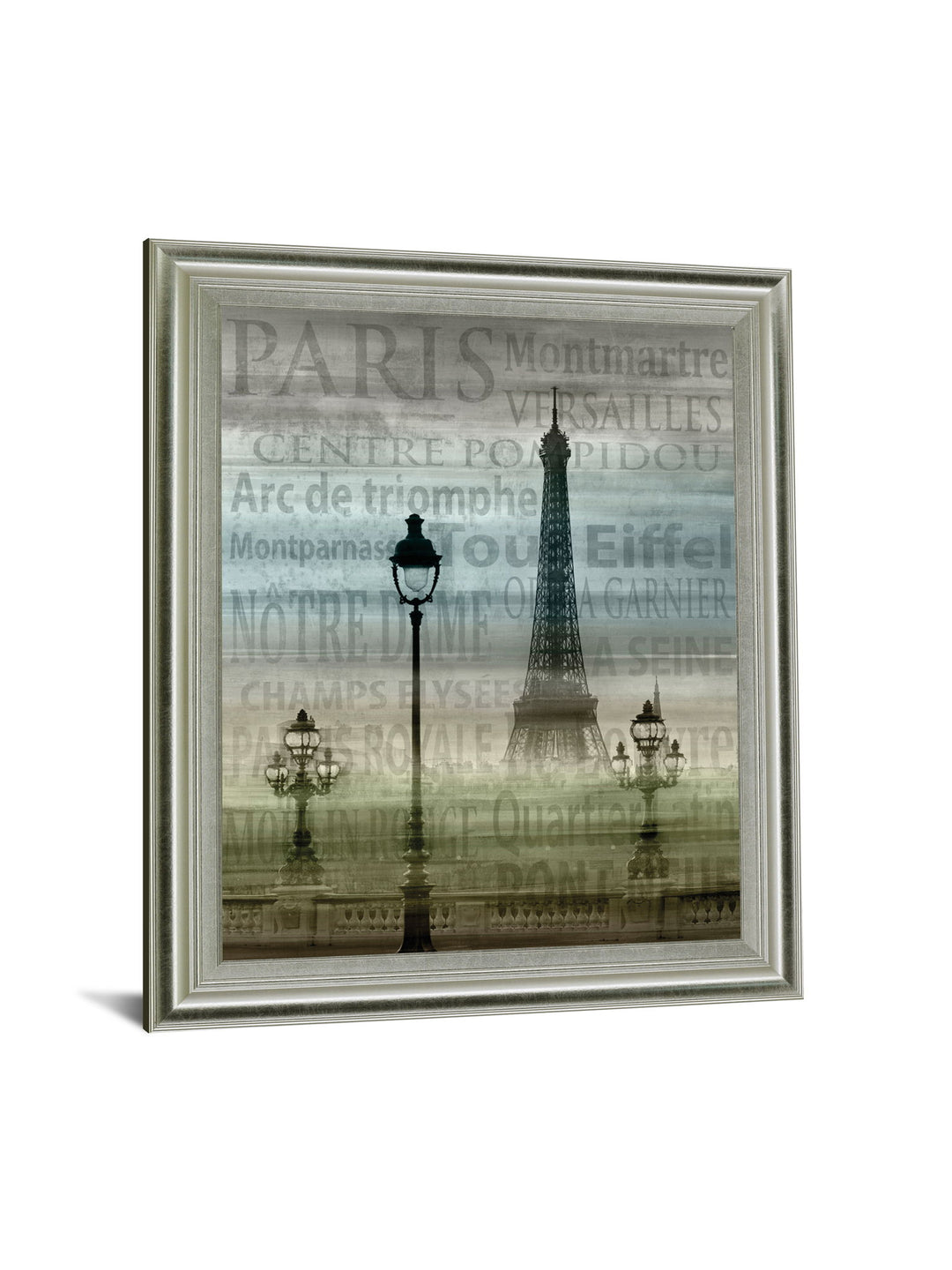 Foggy Paris Vista - 28" x 34" Framed Wall Art