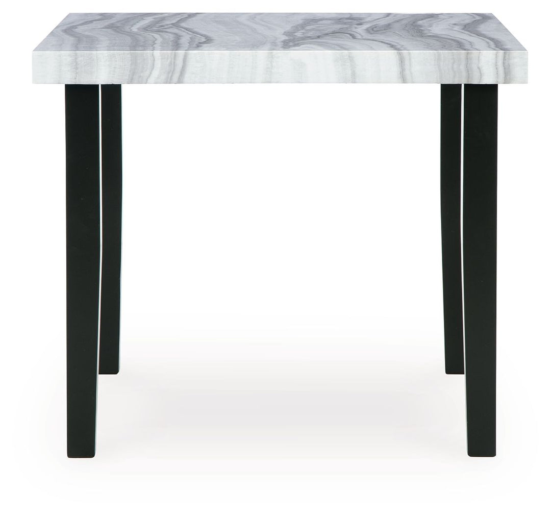 Mervannie - Square Dining Room Counter Table - Gray / Black