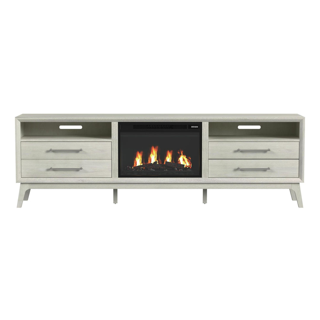 Westland - TV Console With Fireplace Insert - Almond