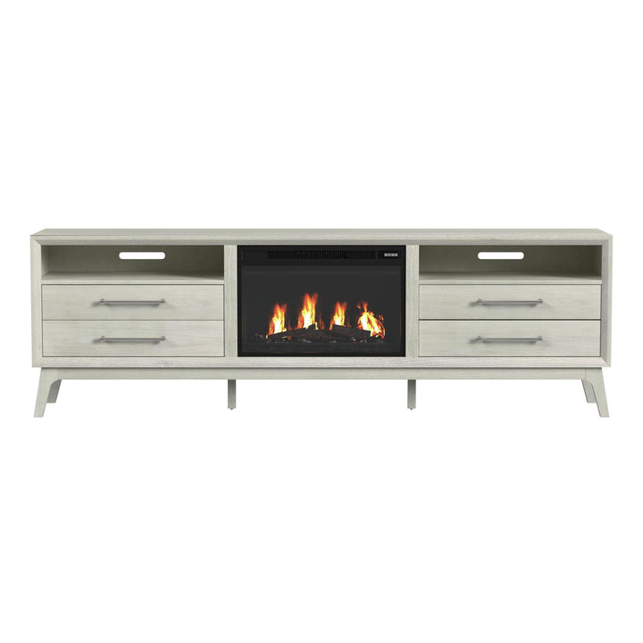 Westland - TV Console With Fireplace Insert - Almond