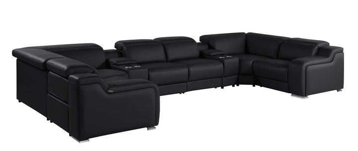 1116 - 8-Piece U-Shaped Sectional Sofa In With 4 Power Recliners &amp; Power Headrests