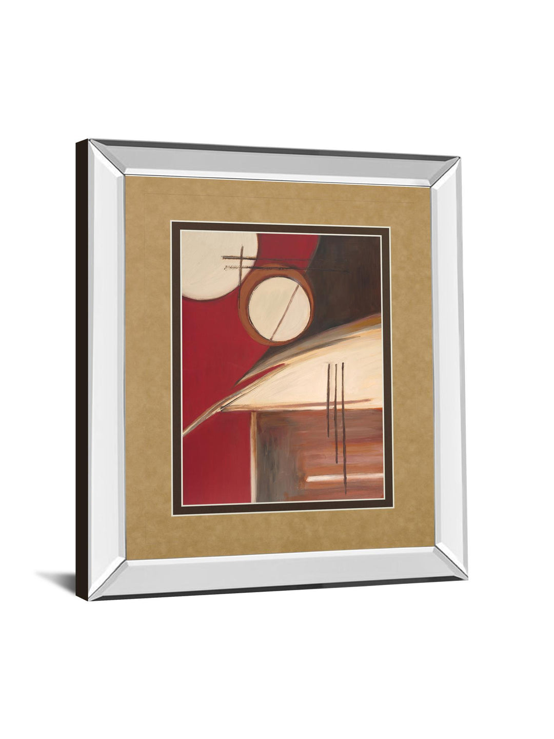 Circa Design Il By Joy Alldredge - Mirror Framed Print Wall Art - Red