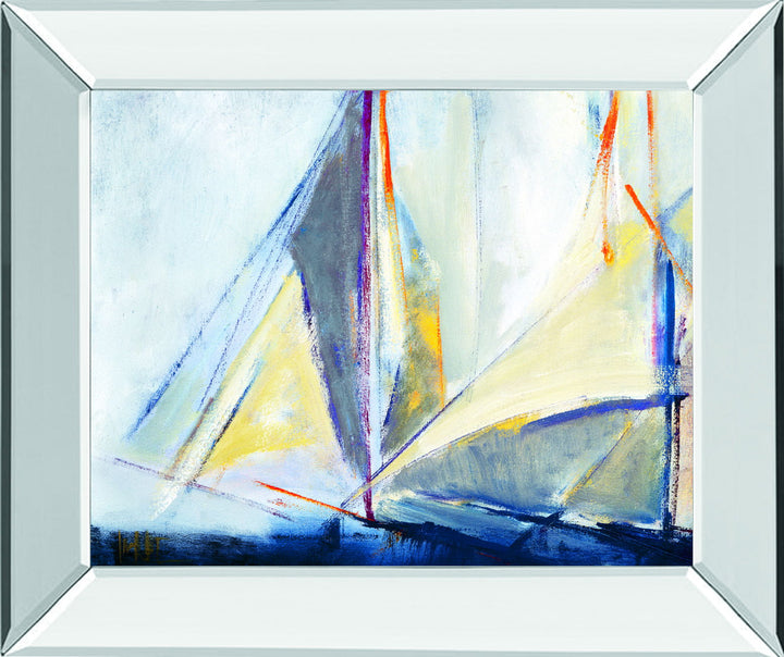 Light Breeze By Torres, M.A. - Mirror Framed Print Wall Art - Blue