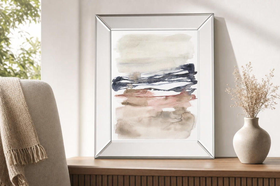 Tiered Horizon Line I By Jennifer Goldberger - Beige