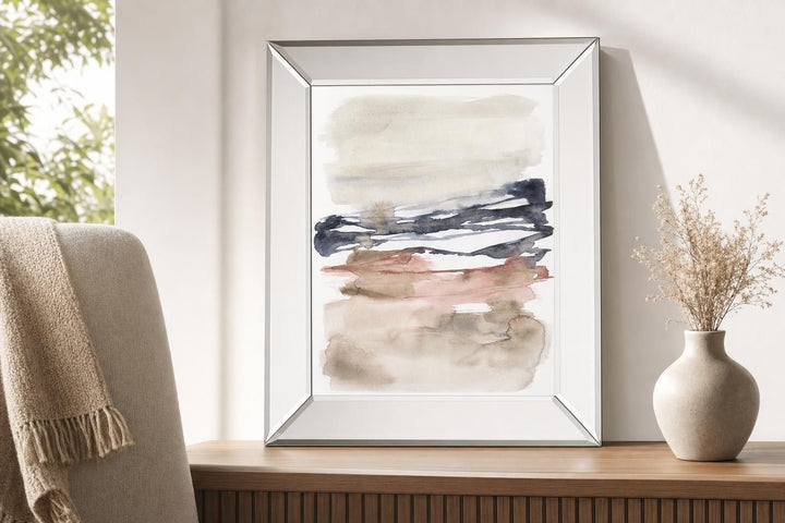 Tiered Horizon Line I By Jennifer Goldberger - Beige