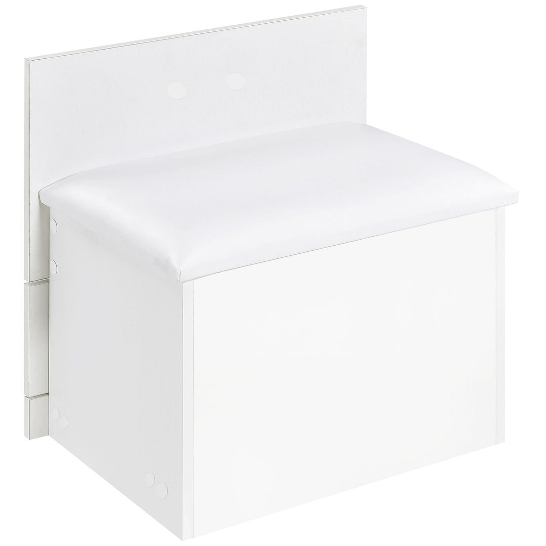 Danbury 3-drawer Makeup Vanity &amp; Stool Set White High Gloss
