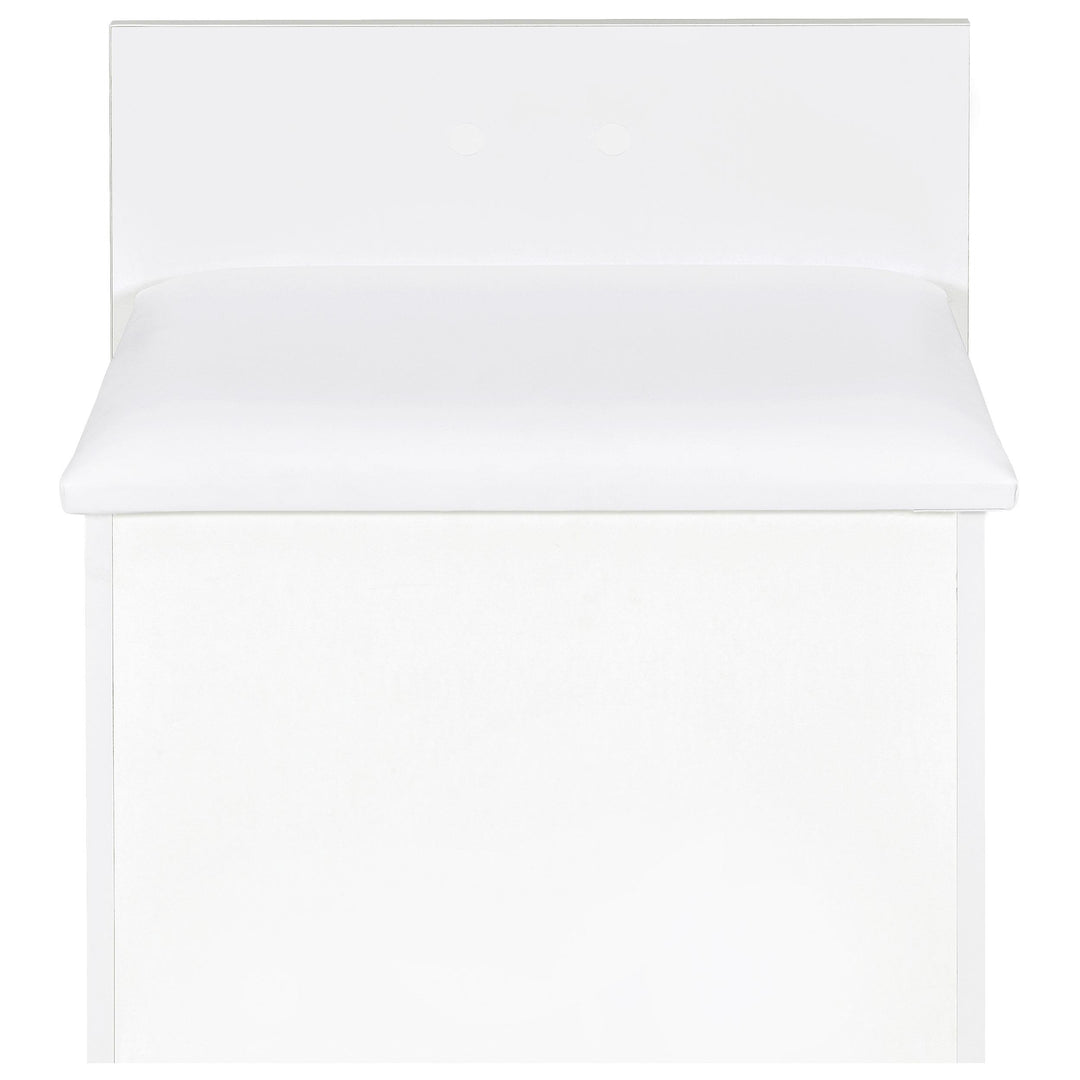 Danbury 3-drawer Makeup Vanity &amp; Stool Set White High Gloss