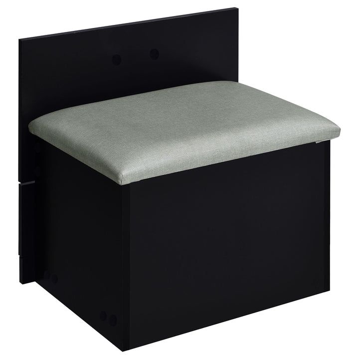 Danbury 3-drawer Makeup Vanity &amp; Stool Set Black High Gloss