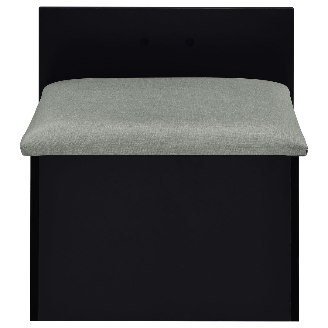 Danbury 3-drawer Makeup Vanity &amp; Stool Set Black High Gloss