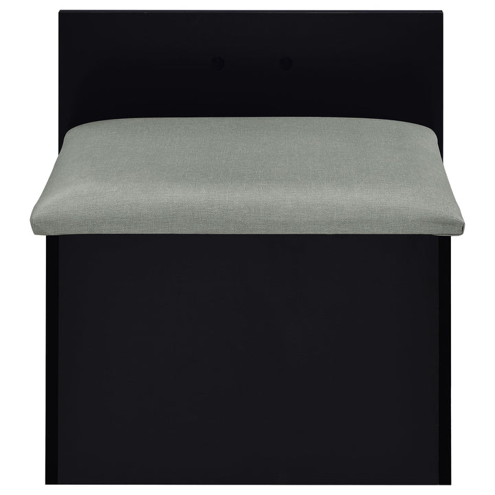 Danbury 3-drawer Makeup Vanity &amp; Stool Set Black High Gloss