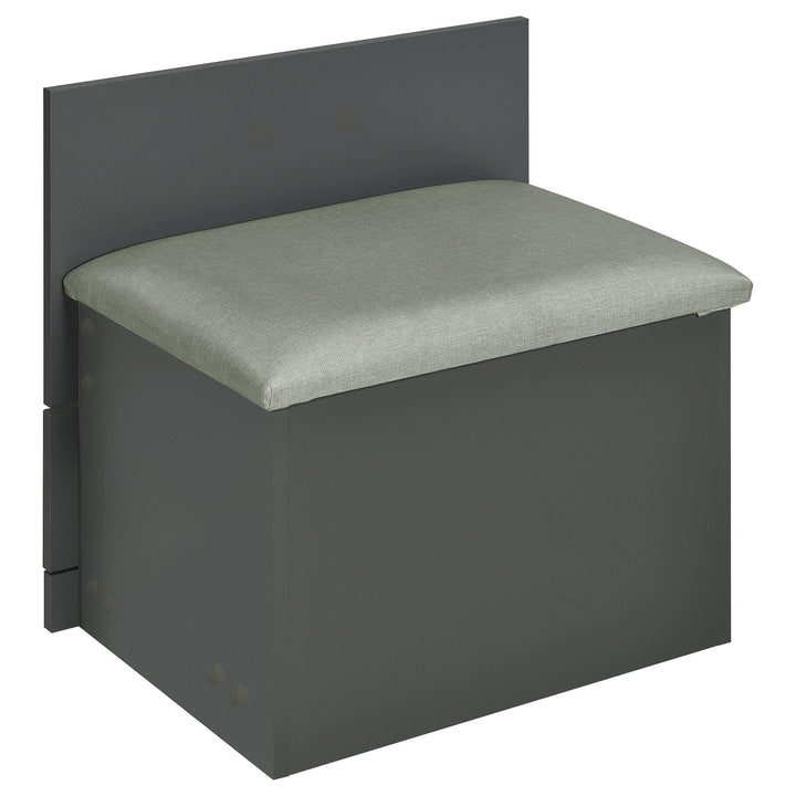 Danbury 3-drawer Makeup Vanity &amp; Stool Set Grey High Gloss